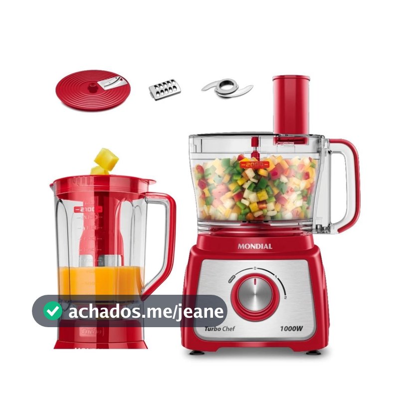 Multiprocessador Turbo Chef Mondial 5 em 1 MPN01B Vermelho