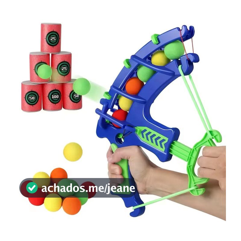 Arco e flecha Tiro ao Alvo Lançador de Bolinhas com Alvo ( 5 bolinhas e 6 alvos ) Infantil
