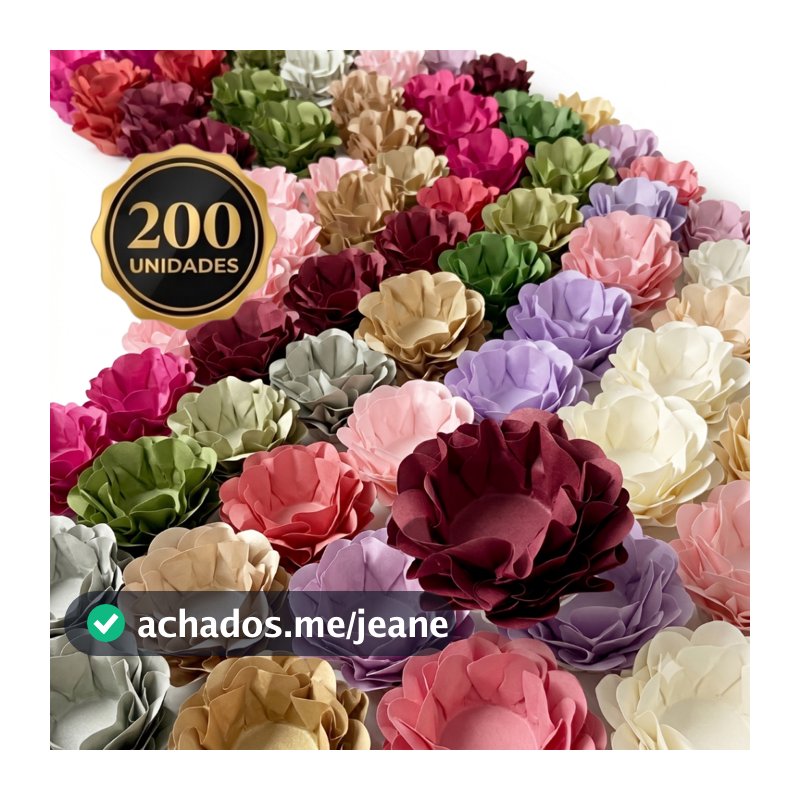 Kit 200 Forminhas de Doces Finos Flor Luxo para Festa Casamento e Aniversário
