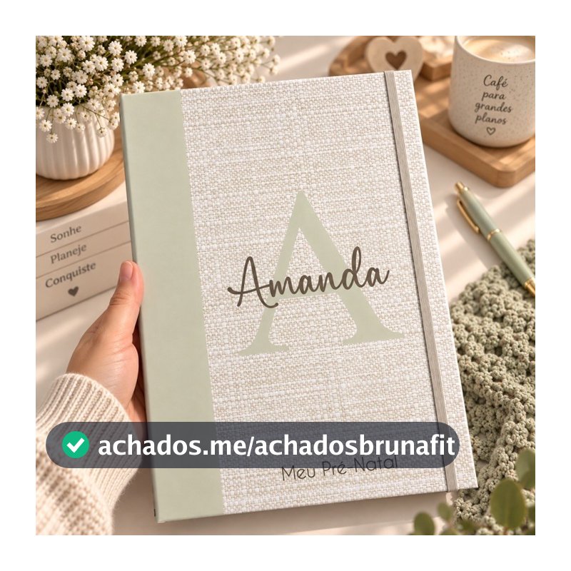 Pasta Gestante Personalizada A4 | Porta Exames Pré-Natal | Organizador de Ultrassons e Documentos do Bebê