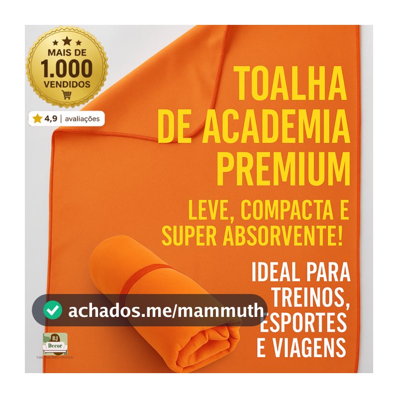 Toalha de Academia Super Absorvente - Compacta, Leve - Esporte e Viagem