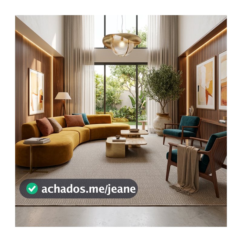 Tapete Sisal Luxo 2,00x2,50 para Sala Moderno Antiderrapante Decorativo Sofisticado