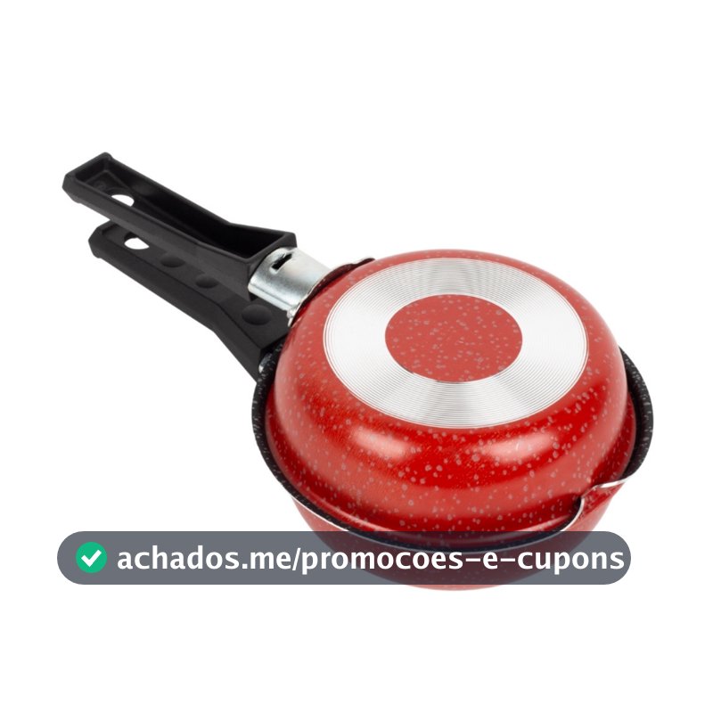 Frigideira Hamburgueira Dupla Antiaderente 14Cm Vermelho Nacional