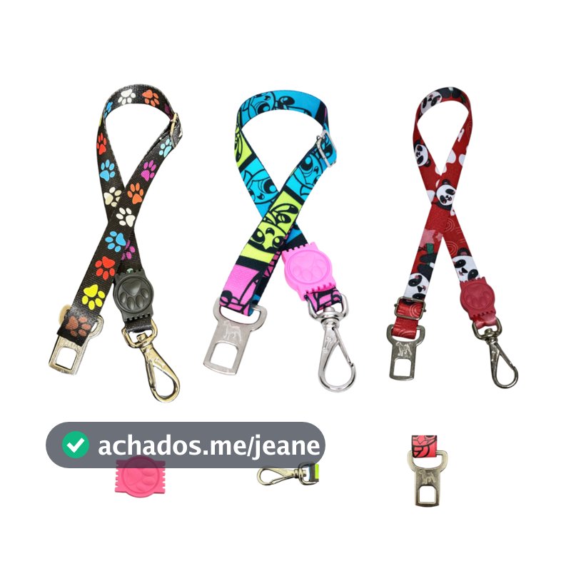 Cinto de Segurança Pet Carro Universal Regulável Ajustável com Borrachinha ENVIO IMEDIATO