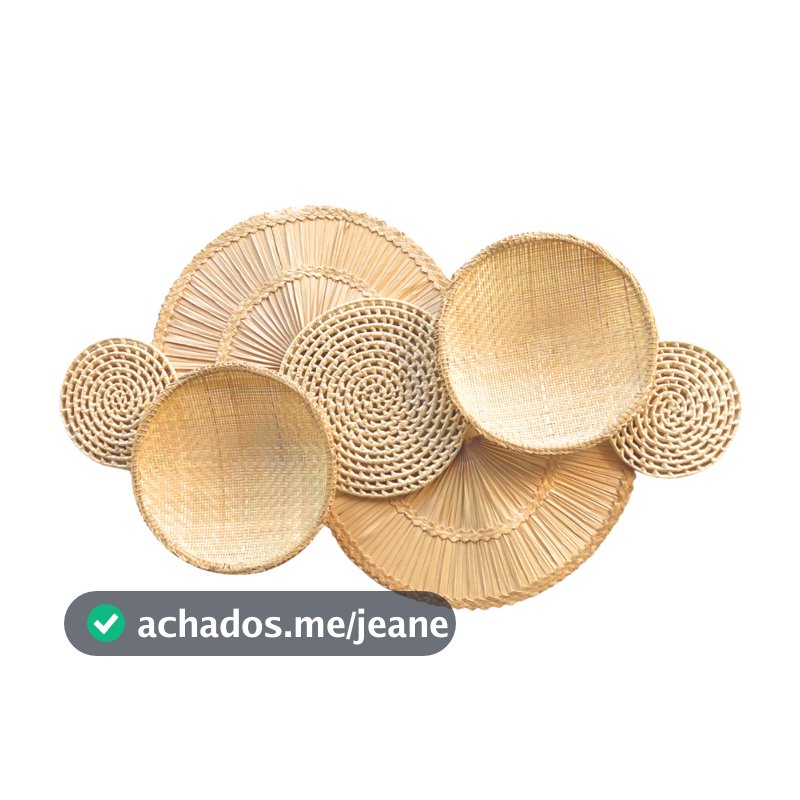 DECORAÇÃO PAREDE BOHO COMPOSIÇÃO DE PAREDE PALHA NATURAL CESTOS PENEIRA DECORAÇÃO RUSTICA CASA PRAIA
