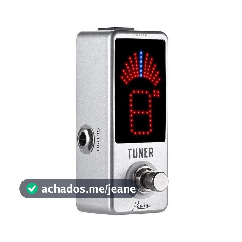 Mini Pedal Afinador Tuner Guitarra Cromático Rowin Lt-910