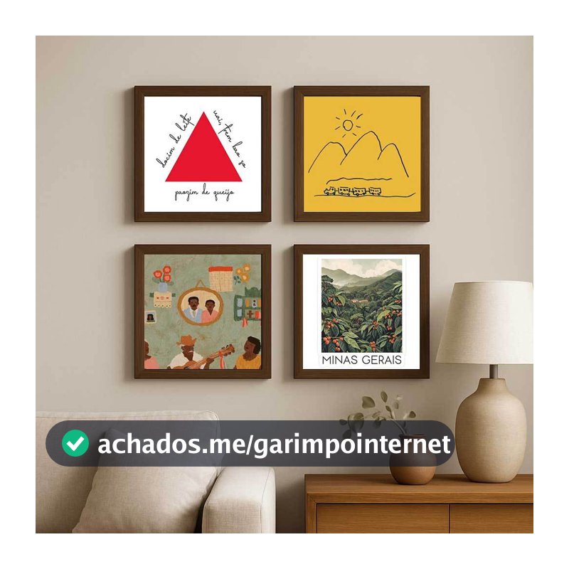 Kit 4 Placas Decorativas Brasil Cultura e Regiões