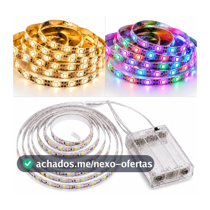 Fita De Led Fio Led De Pilha Autocolante 2m 120 LEDs Cordão Mangueira Decoração Casa Tv Móvel