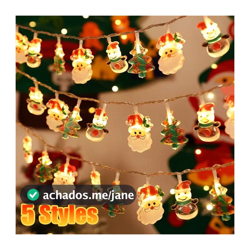3M/1.5M Led Corda De Luz De Natal Papai Noel Boneco De Neve Árvore Festival Festa Atmosfera Luzes Coloridas Casa Decoração Ao Ar Livre