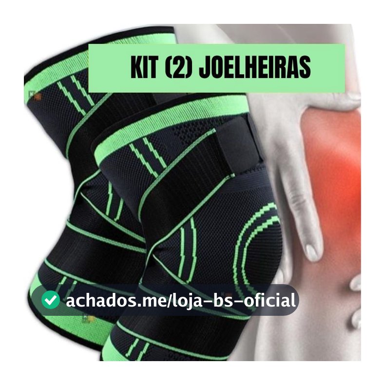 Kit 2 Joelheiras De Compressão Estabilizadora Tensor Alívio De Dor No Joelho 360°