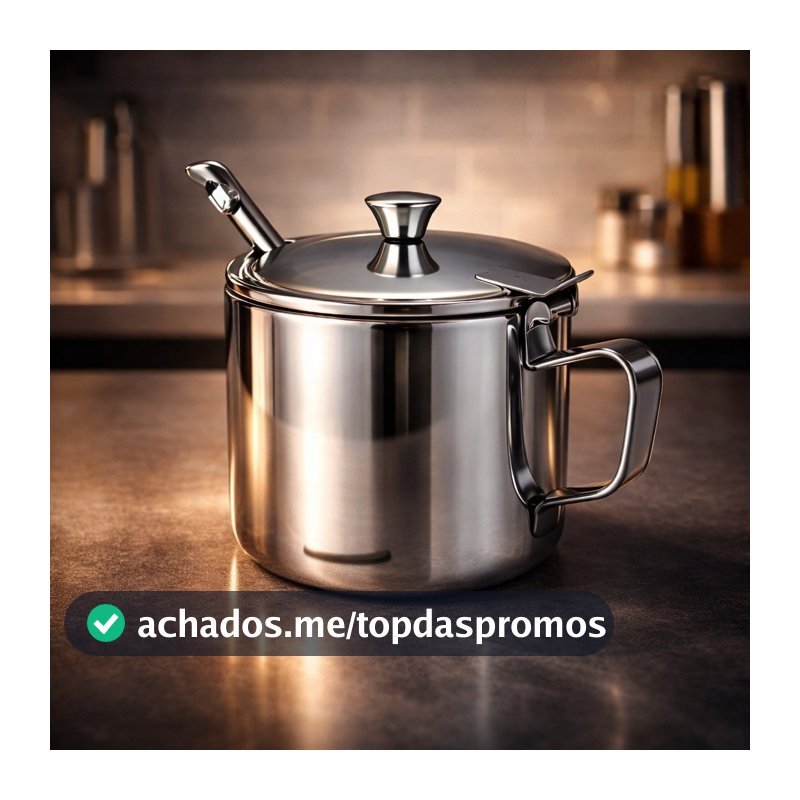 Açucareiro Aço Inox Com Colher 420ml Capacidade Alta Resistência Praticidade