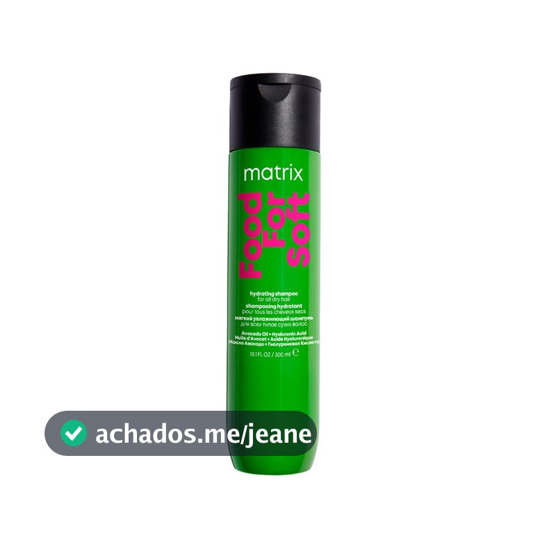 Matrix Food For Soft Shampoo Hidratante, Para Cabelos Secos, Com Oleo de Abacate, 300ml