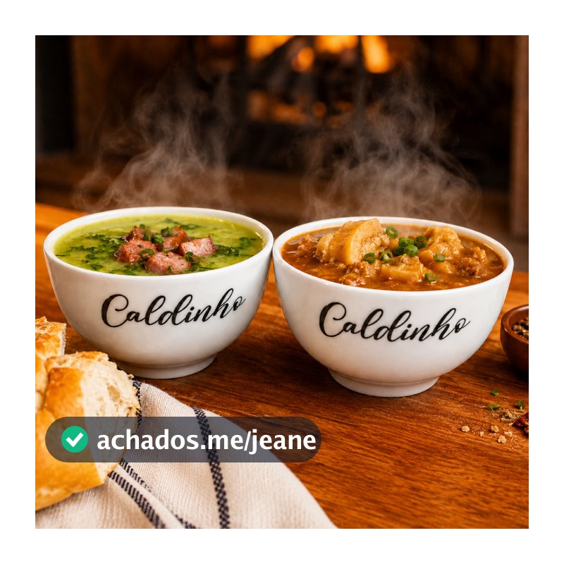 Jogo Cumbuca Porcelana Caldinho Bowl 500ml Sopa Caldos Petiscos Mesa Posta Presente
