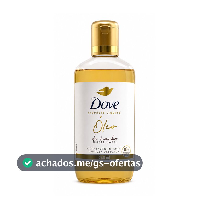 Sabonete Líquido Dove Óleo de Banho 240ml Hidratação Intensa Banho Limpeza Suave Nutrição Pele Macia