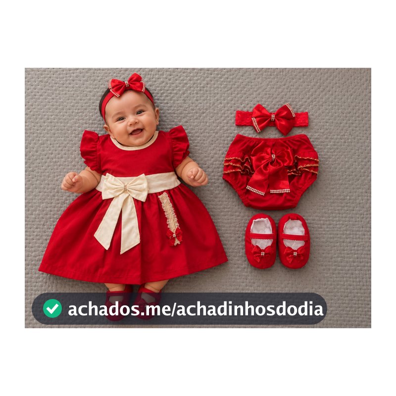 Kit Vestido Laço 5 peças menina