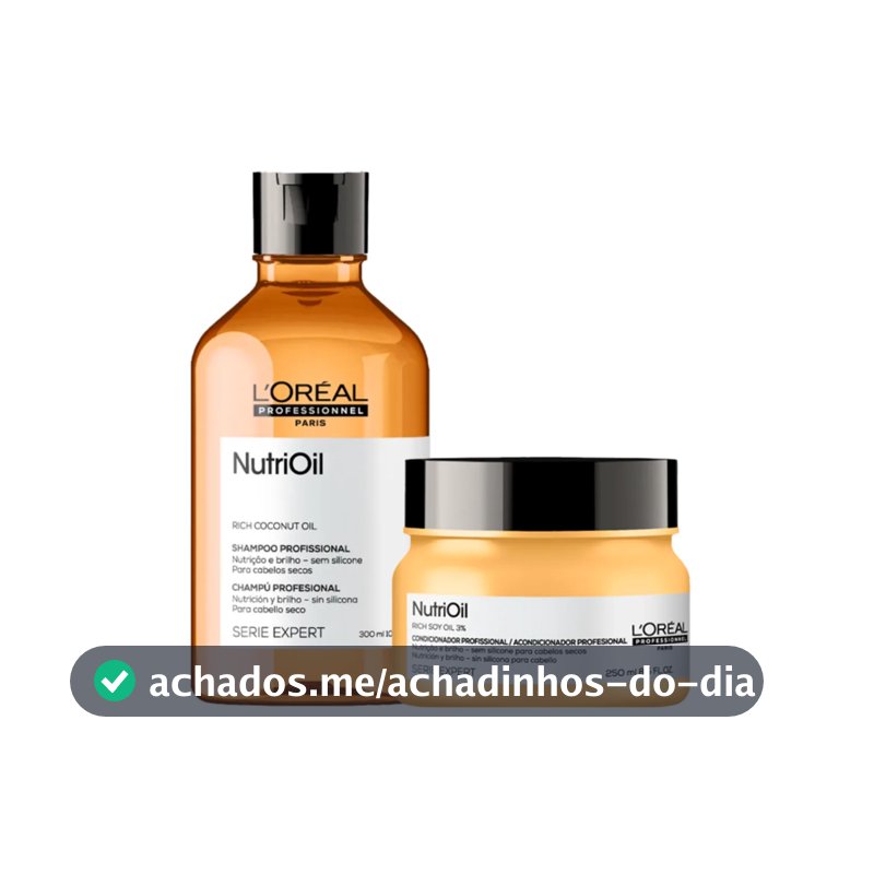 Kit NutriOil Shampoo 300ml e Máscara 250g