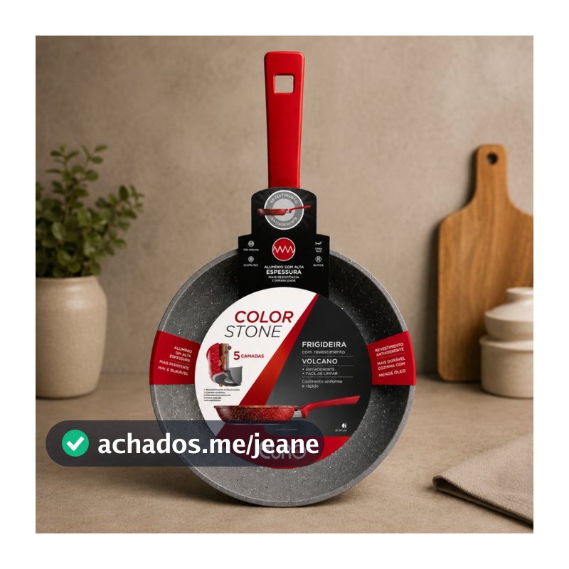 Frigideira Colorstone Thermo Control 20cm ou 22cm Antiaderente 5 Camadas Indução
