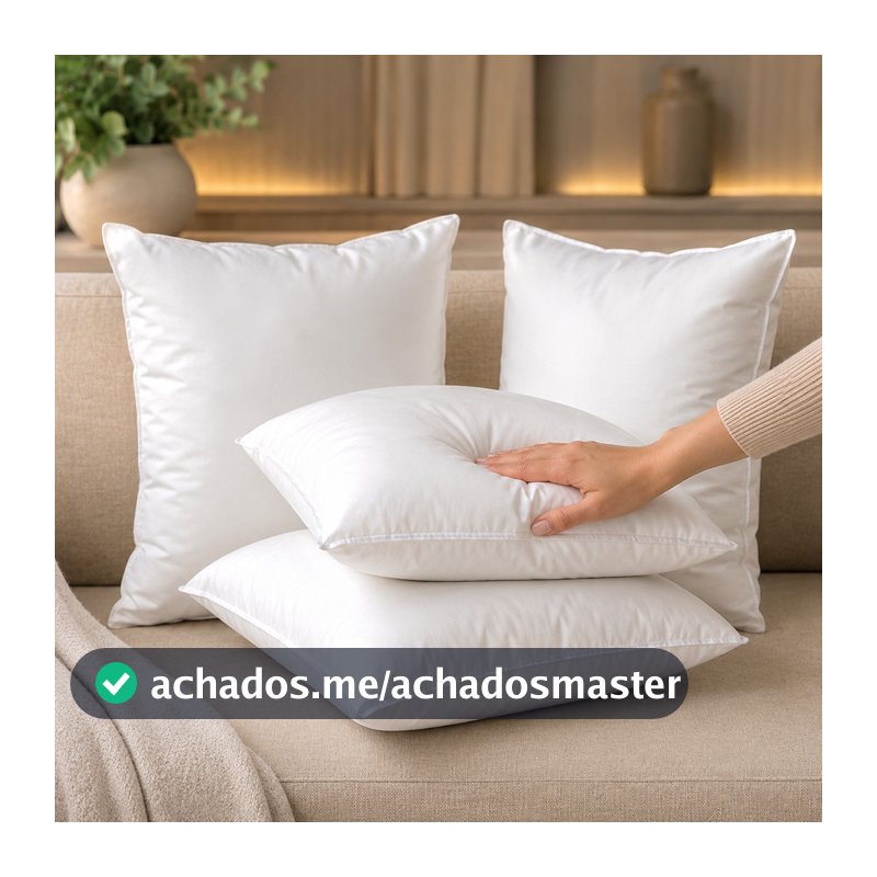 Kit 4 Almofadas Sofá Enchimento de Espuma Refil Almofada Espuma 45x45cm