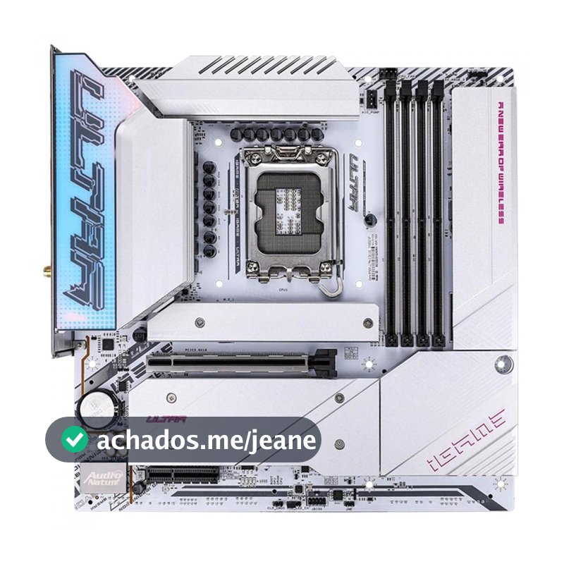 Placa Mãe Colorful iGame B760M ULTRA Z D5 V20, Chipset B760, Intel LGA 1700, MATX, DDR5, Branco