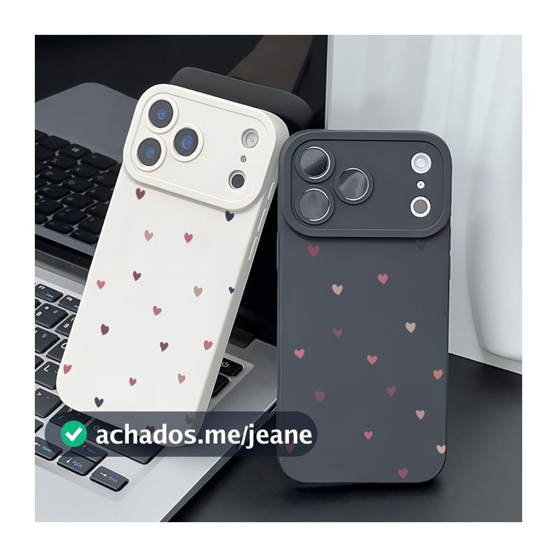 Sem Medo de Quebrar ! Capa Capinha Para iPhone 16 15 14 7 8 Plus 13 12 11 17 AiR Pro XS Max XR SE Silicone Fosco Coração