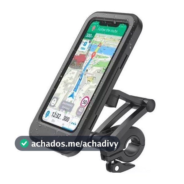 Suporte Porta Celular Moto Bike Á Prova Dágua 360° Articulado 6.5 POLEGADAS