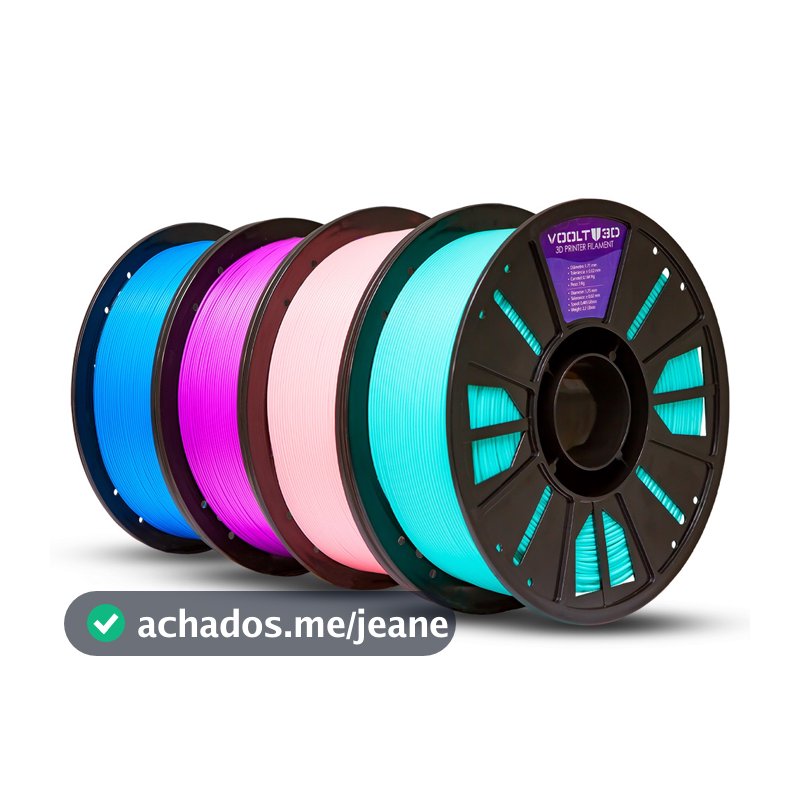 Filamento PLA Sólido Premium Para Impressora 3D 1kg 1,75mm - Diversas Cores - Voolt3D