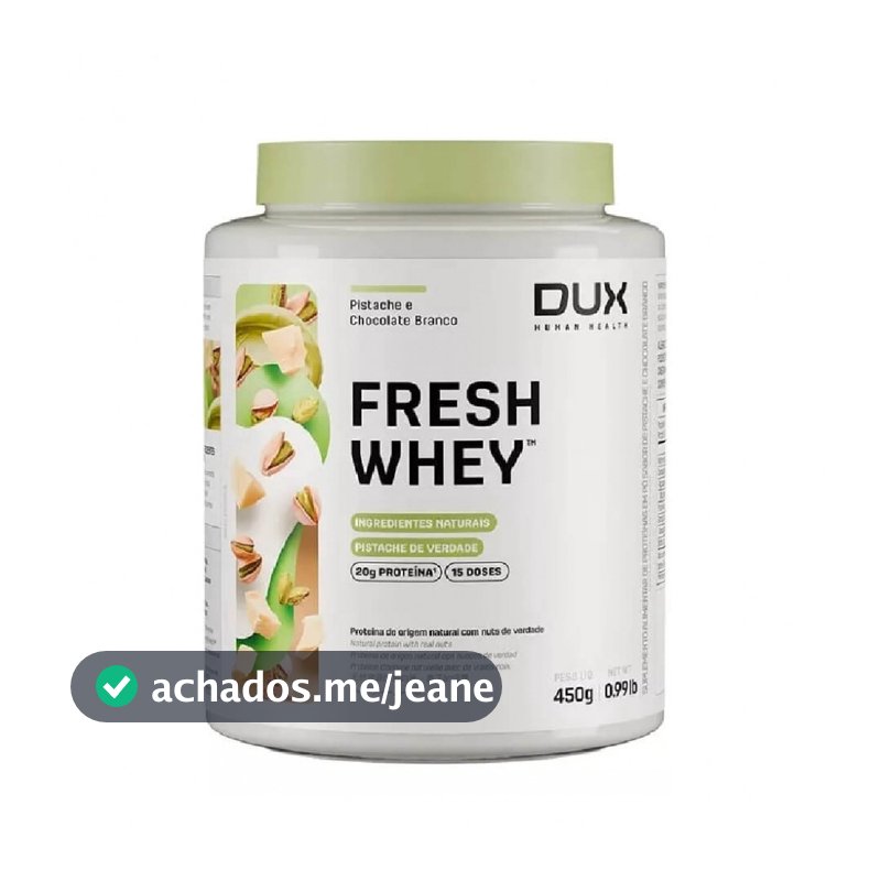 Fresh Whey Pote 450g Pistache E Chocolate Branco Dux Human Health