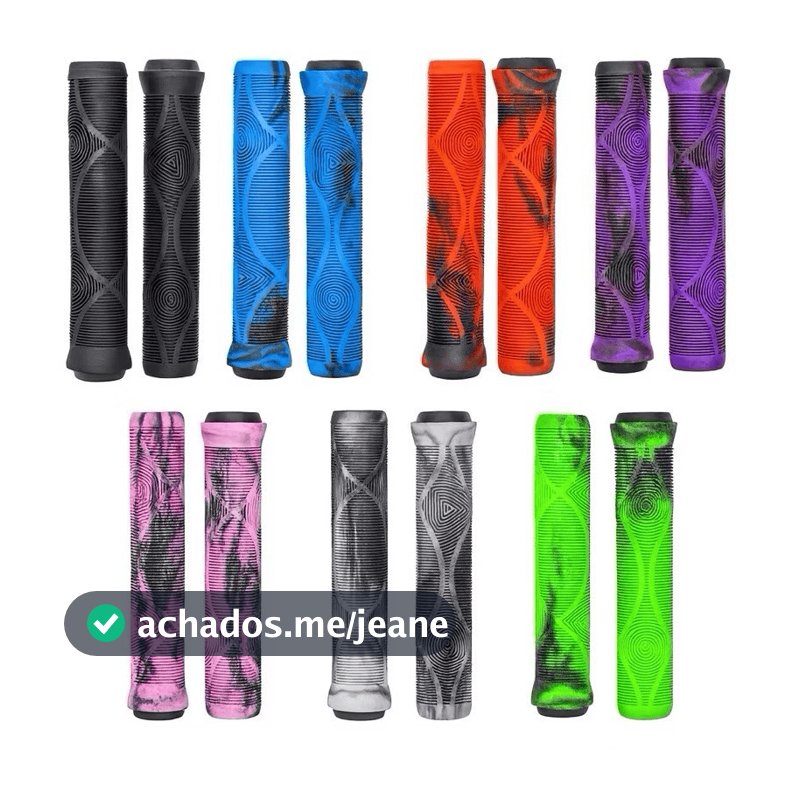 Par de Manopla Punho de Bike Bicicleta Patinete Mtb Bmx Freeride DH 165mm Gios Hupi GTA Todas Cores