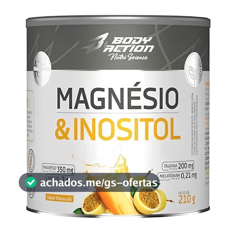 Magnésio e Inositol Bodyaction 210g - Manutenção do Sono e Saúde Muscular Original