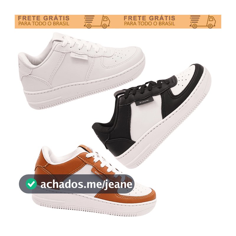 Tenis Casual Unissex Blogueira Super Macio Confortável 34 Ao 43 Couro Alta Qualidade Envio Expresso