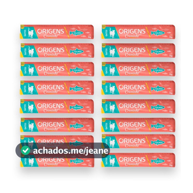 kit 6x Petisco Origens Creminho Salmão para Gatos - 60g - 24 unidades VAL 30/11/26