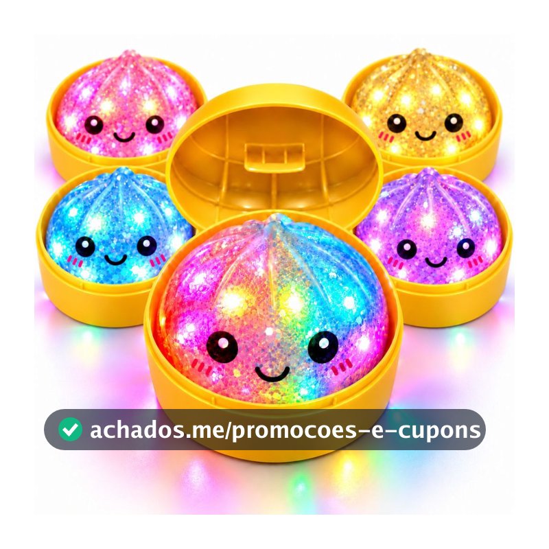 Squishy Brinquedo Com Luz Squish Antiestresse Surpresa Bolinho Fofinho Macio Tamanho Grande