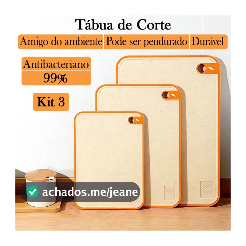 Tábua De Corte Retangular Antibacteriana Antimofo palha de trigo Adequado para cozinha