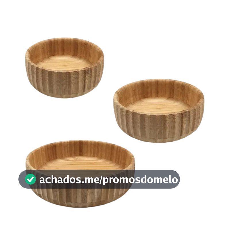 Bowl Tigela Canelado Bambu P M ou G Multiuso - Oikos