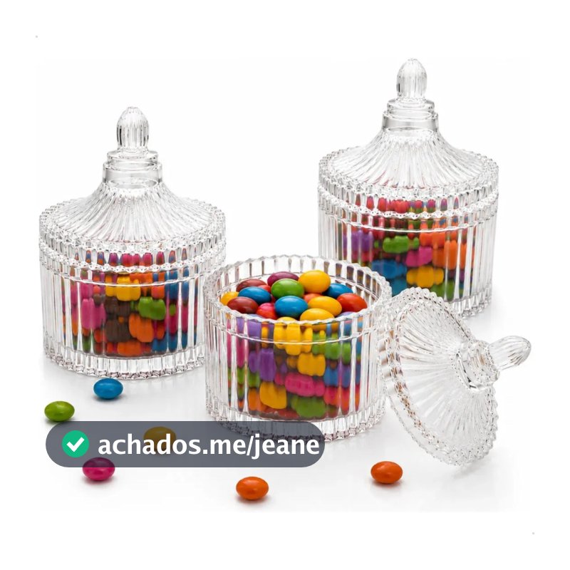 Kit 25 Mini Bomboniere Potiche Acrílico Lembrancinha Festa