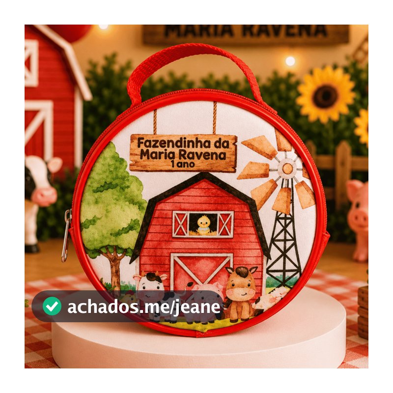 Kit com 50 Bolsas Aniversário Fazendinha / Lembrancinha Personalizada para Festa Infantil