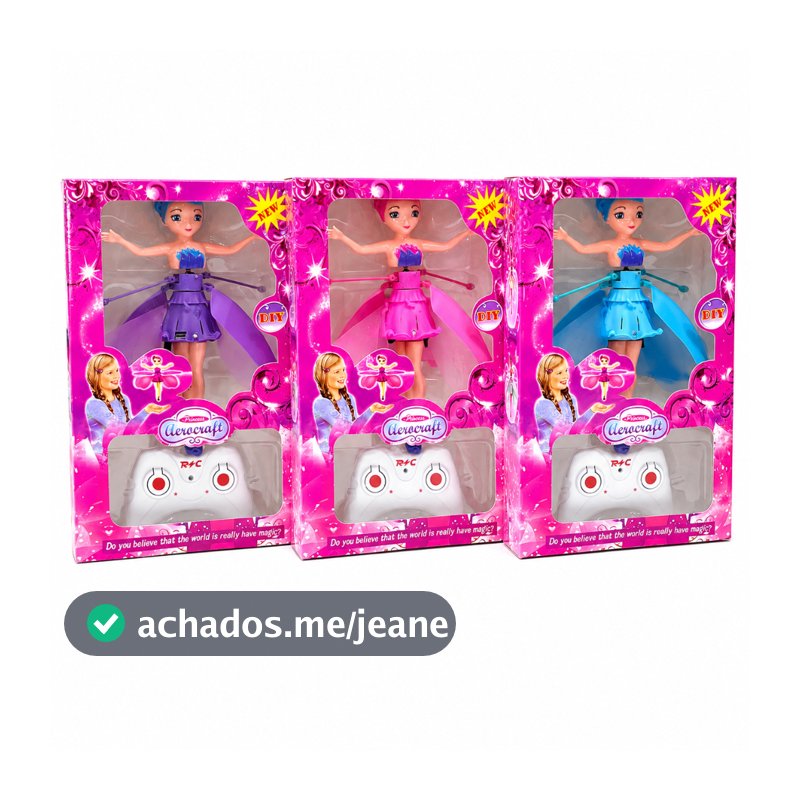 Boneca Fada Voadora Com Controle Remoto E Sensor De Mão Recarregável Brinquedo Infantil
