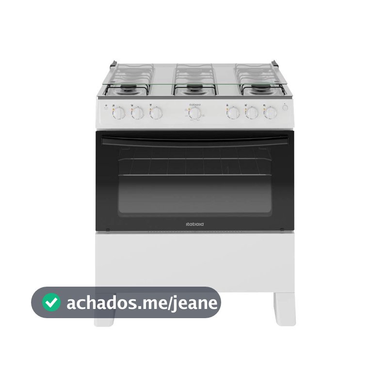 Fogão Itatiaia Star New Piso 6 Bocas Branco Mesa de Inox Bivolt 3700000473