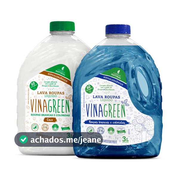 Combo Lava roupas Vinagreen - Tradicional + Coco