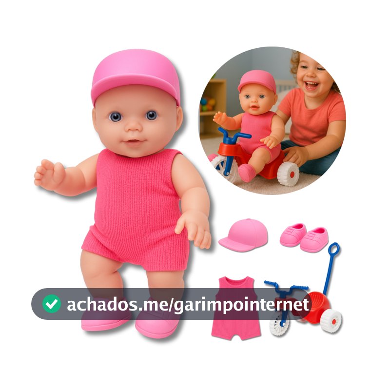 Boneca Infantil Menina Pequena Bebê Reborn + Acessórios