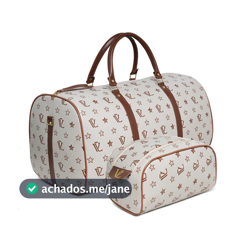 Kit Conjunto Mala de Viagem e Necessaire Premium Unissex Bordo Estilo e Funcionalidade