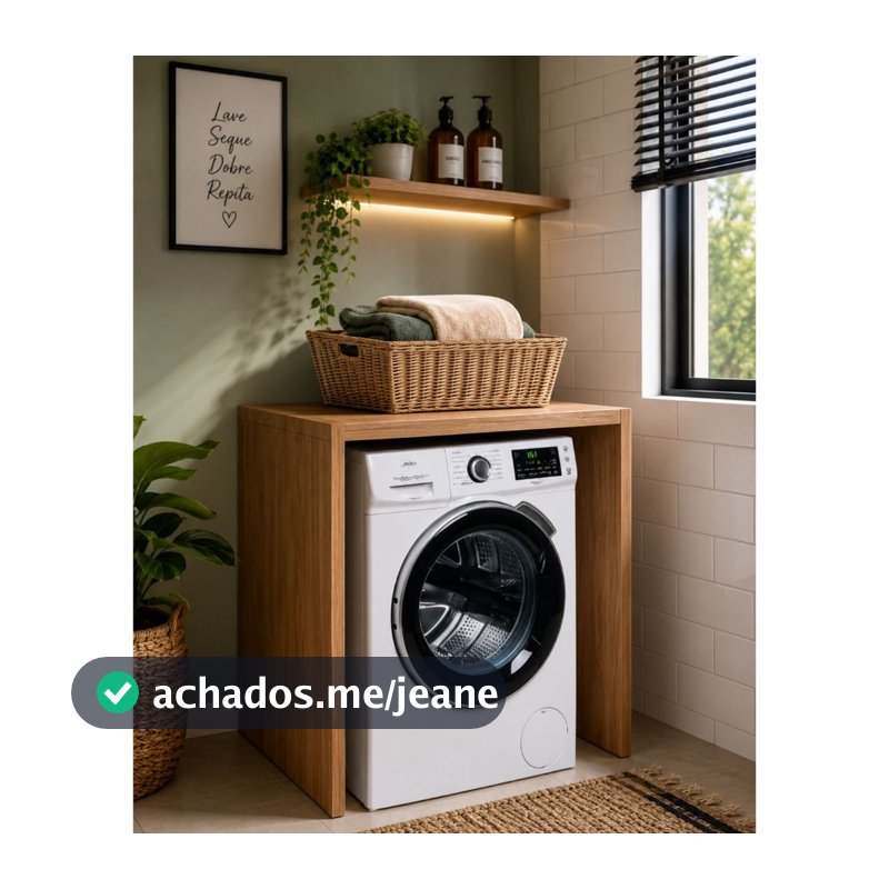 Bancada Balcão de MDF Para Embutir Lava E Seca