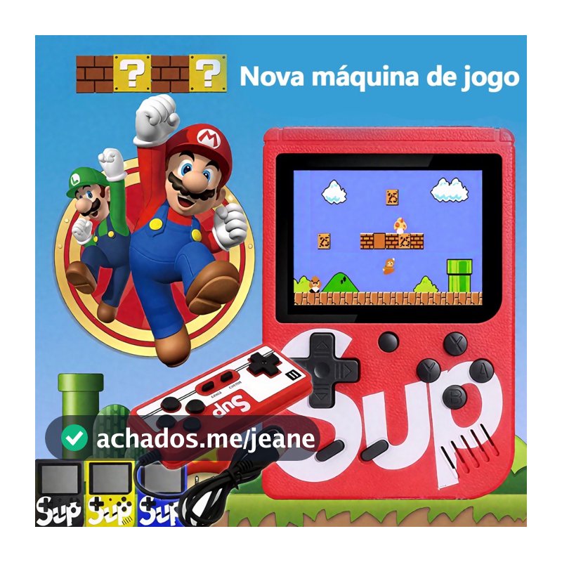 Mini Vídeo Game Nintendo Vídeo Portátil 400 Jogos Sup Retrô Clássicos Antigos Anos 80 com Controle Para 2 Pessoas
