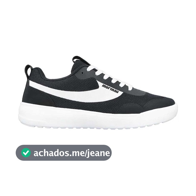 Tênis Mormaii Flexer Casual Masculino Preto com Branco Original
