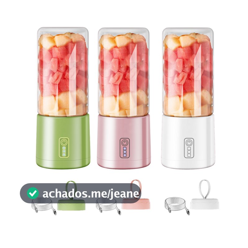 65W Mini Liquidificador Portátil Copo liquidificador de 400ml espremedor de elétrico de 8 facas