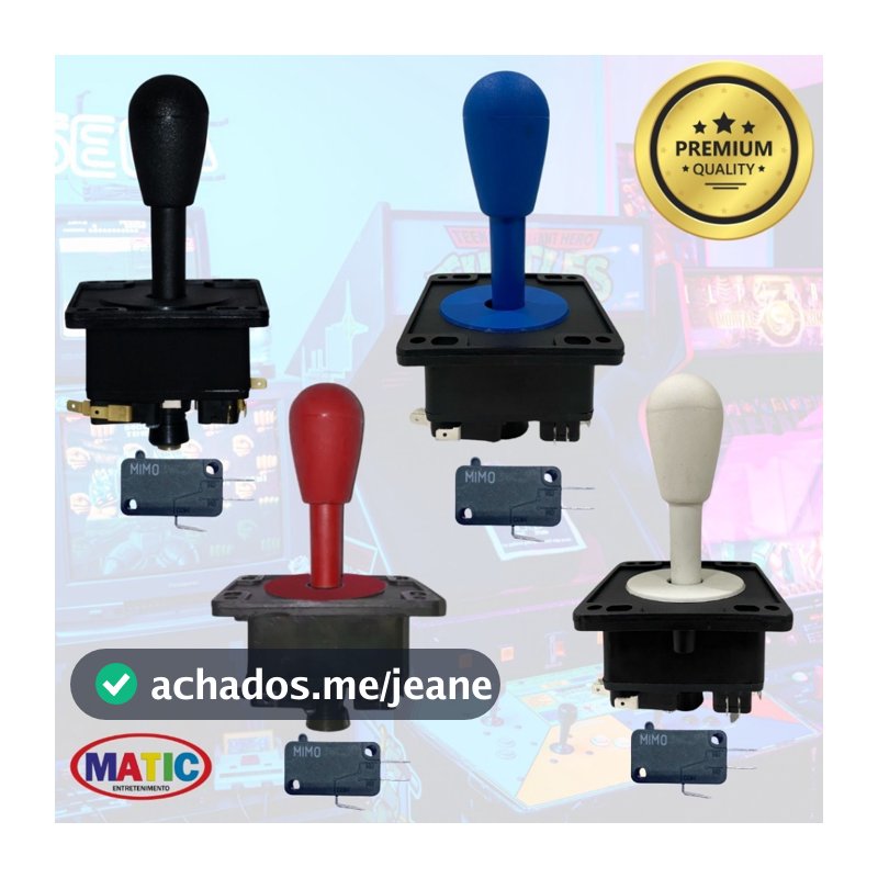 Controle Arcade Joystick Fliperama Comando Manche Jogos - Escolha as cores