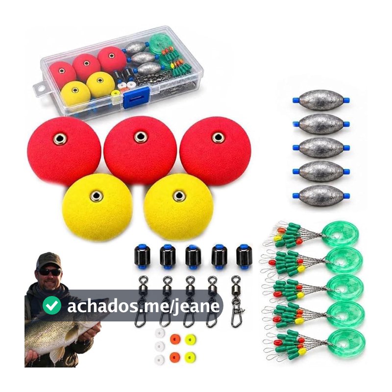 Kit completo de equipamento de pesca com boia e chumbador, boia de pesca, boias de espuma EVA, boias de pesca, kits de b