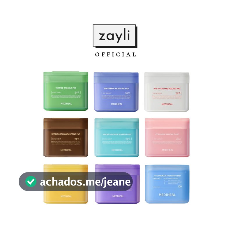 [Mediheal] Coleção De Almofadas De Toner Árvore Do Chá/Madecassoside/Watermide/Retinol C/Fitoenzima/Vitamida/Colágeno/PD