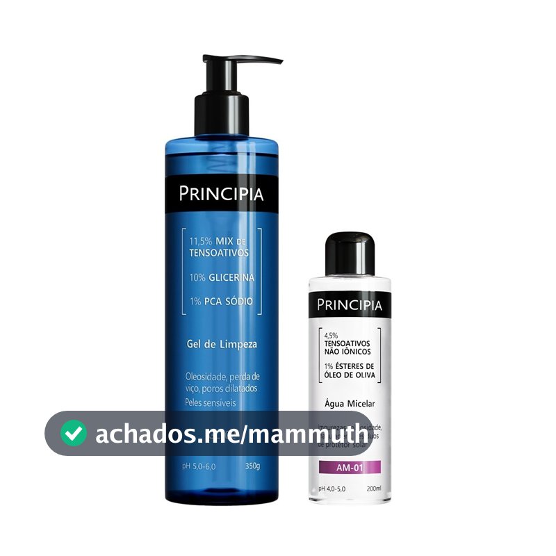 Principia Kit Double Cleasing c/ Água Micelar AM-01 + Gel de Limpeza GL-02