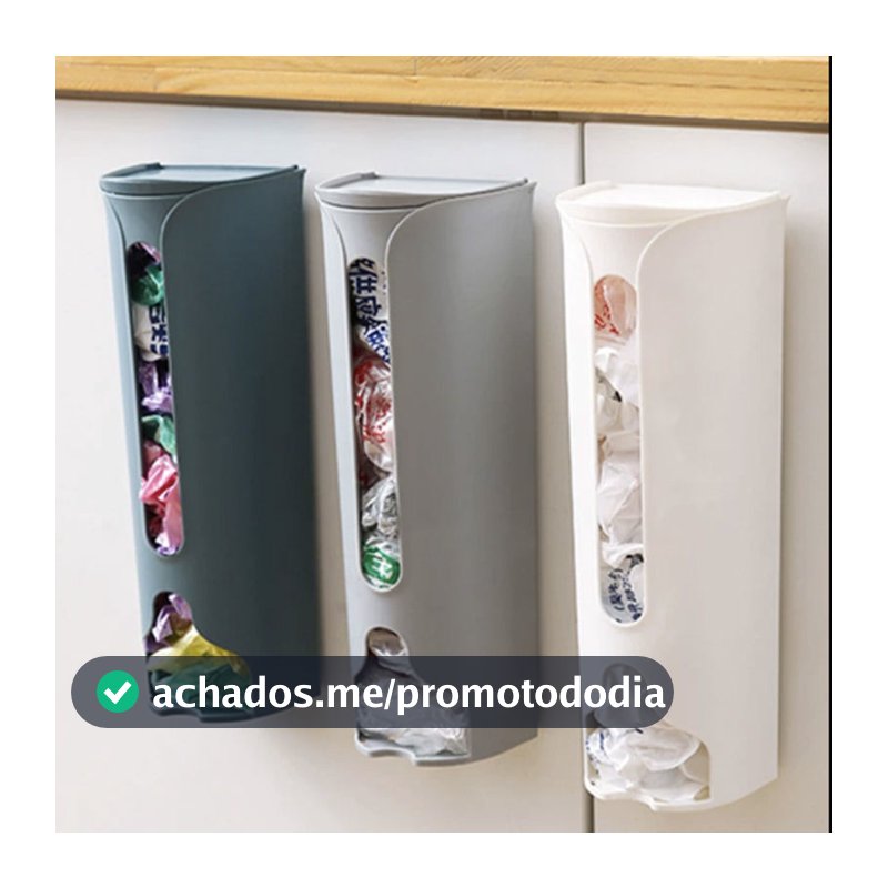 Suporte Multiuso para Sacola de Lixo – Organização Prática para Cozinha e Banheiro!